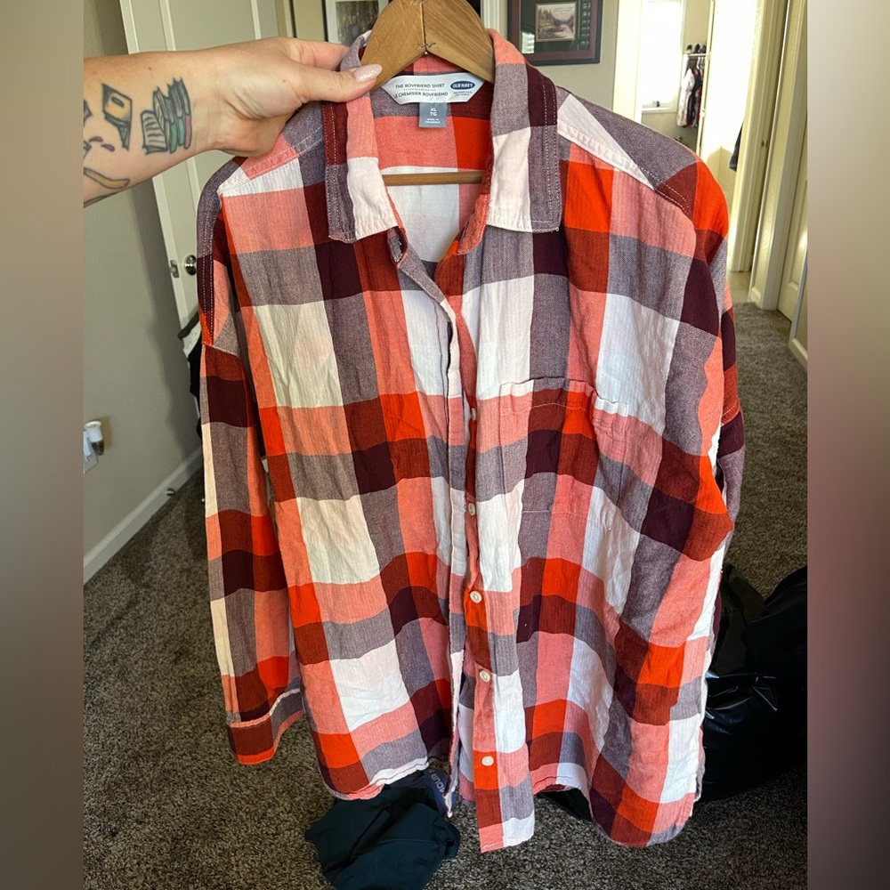 Old Navy Multicolor Plaid Shirt